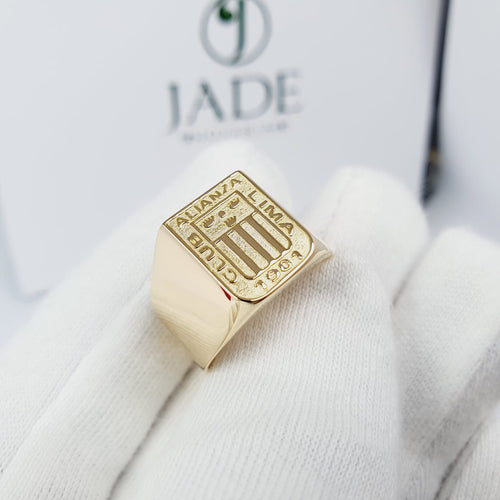 Anillo Alianza Lima Chevalier en Oro 18K