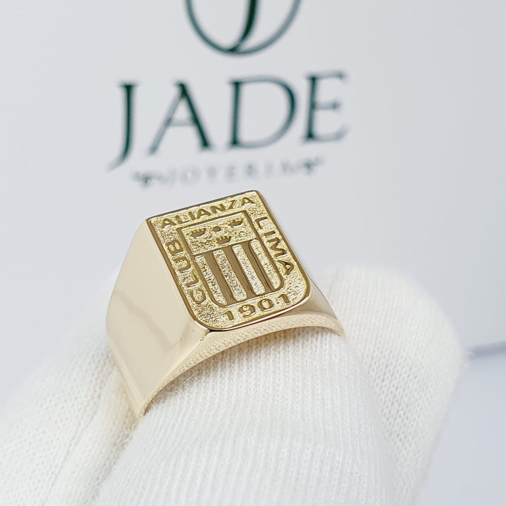 Anillo Alianza Lima Chevalier en Oro 18K