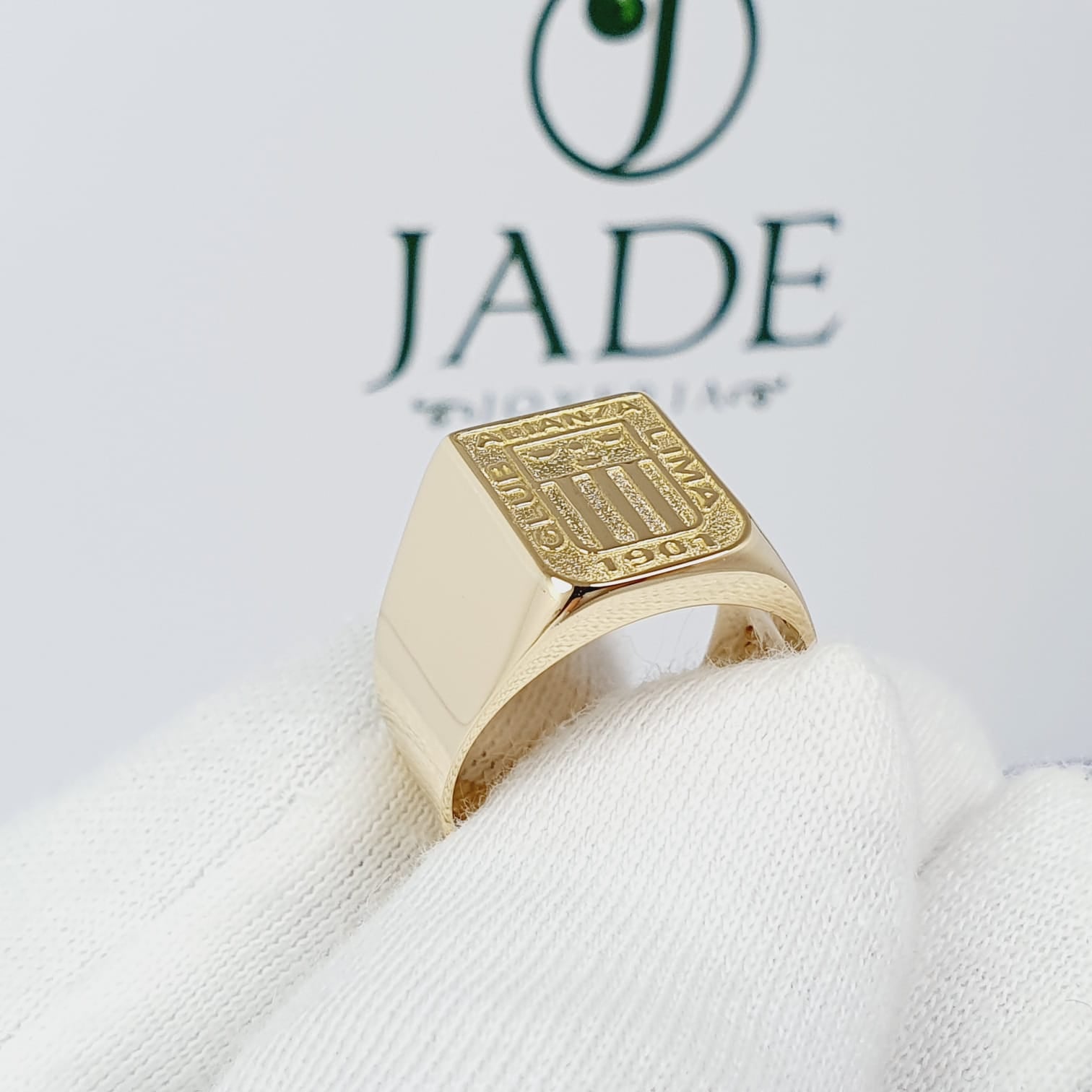 Anillo Alianza Lima Chevalier en Oro 18K