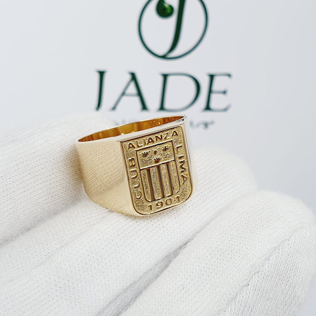 Anillo Alianza Lima Chevalier en Oro 18K