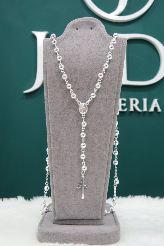 Rosario de 60 cm plata fina – Jade18k