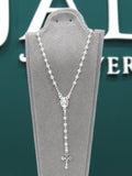 Rosario de 48 cm plata fina