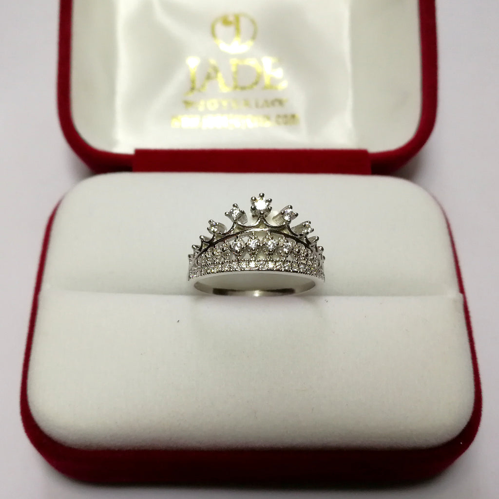 Anillo Corona Adriana en Plata Ley