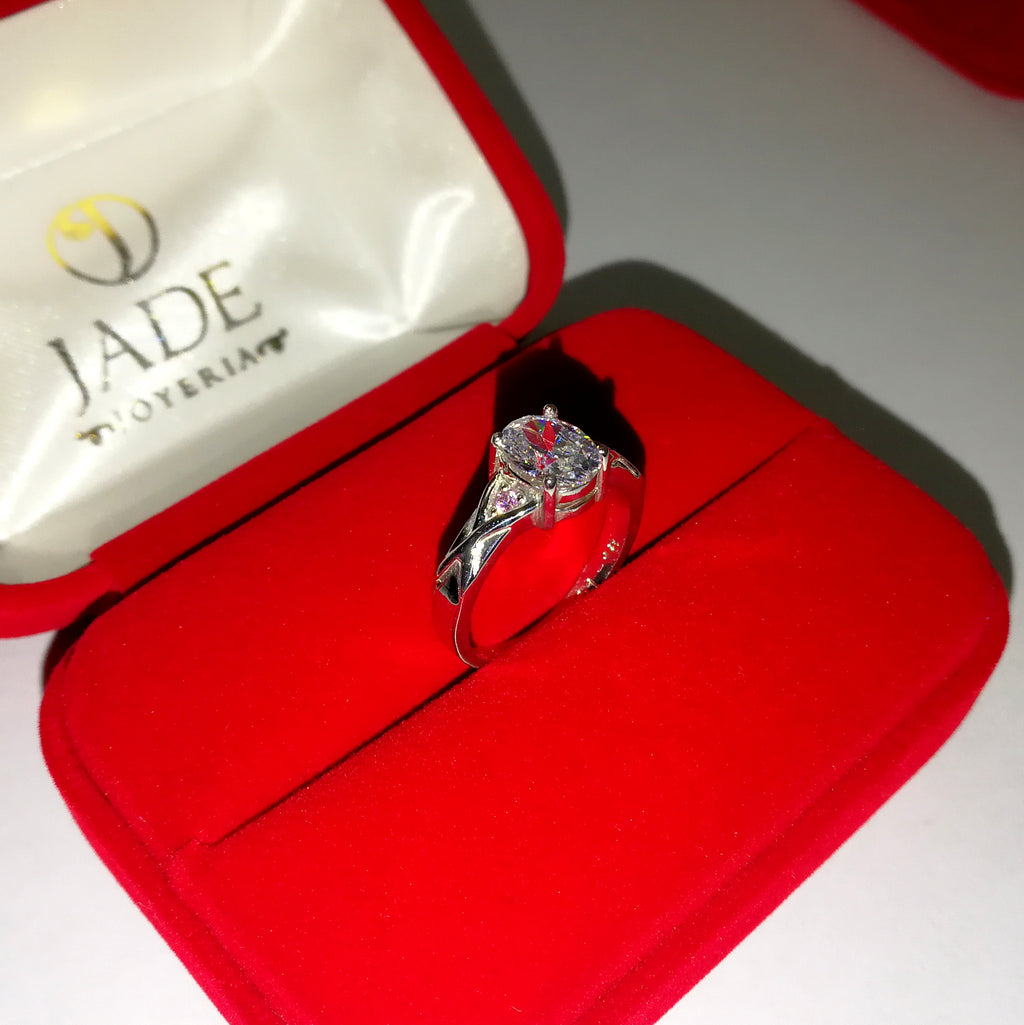 Compromiso en Plata Ley Anillo Natalie