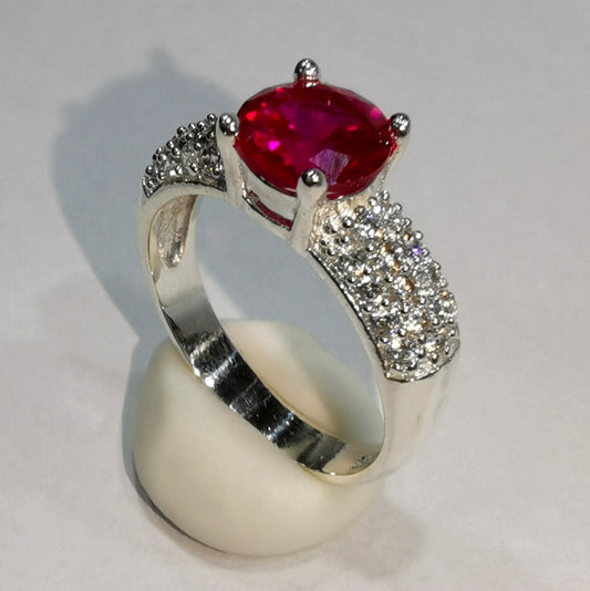 Anillo de Compromiso Plata "Mariel" – Jade18k (vista 2)