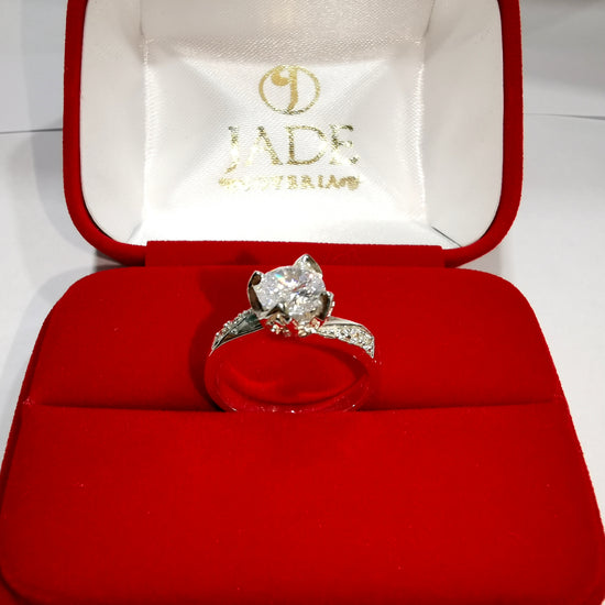 Anillo de Compromiso en Plata "Ursula" – Jade18k (vista 3)