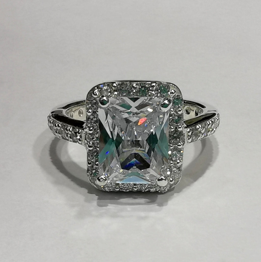 Anillo Julia de Compromiso en Plata