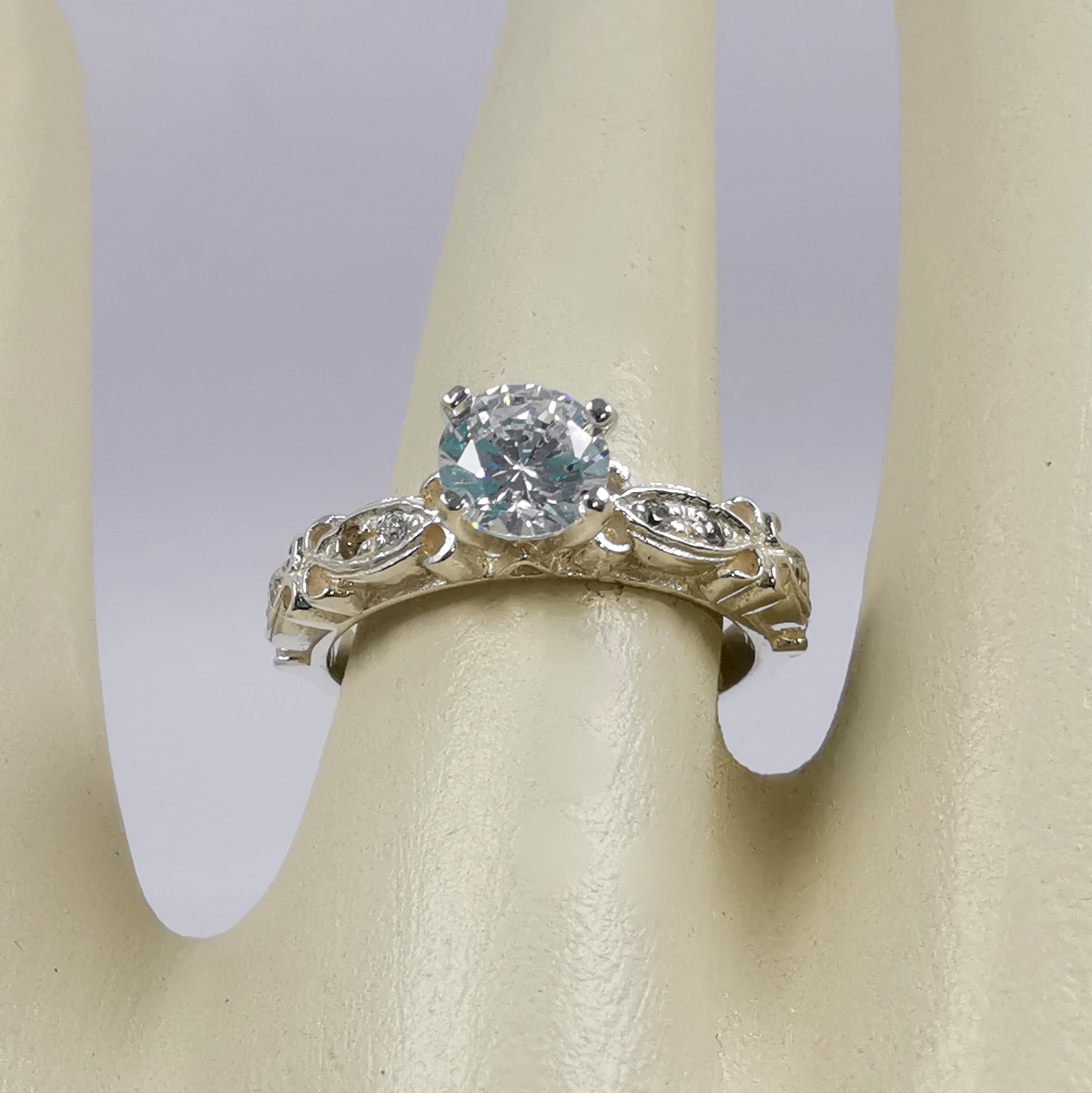 Anillo de Compromiso en Plata "Vintage"