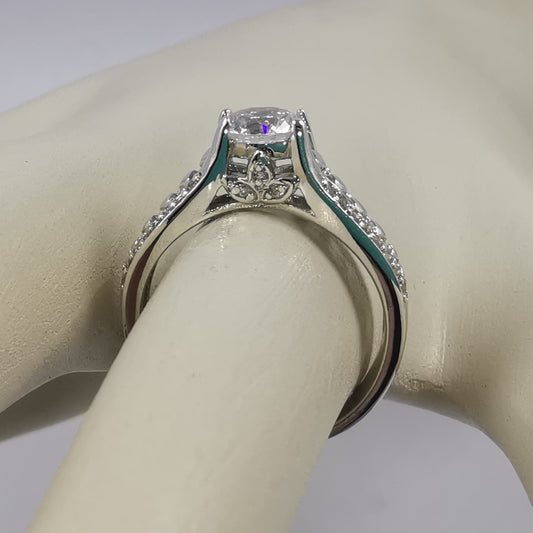 Anillo de Compromiso Plata "Daniela" – Jade18k (vista 2)