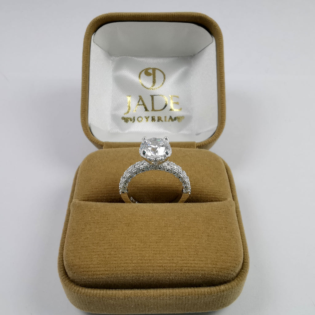 Anillo Monica de Compromiso en Plata