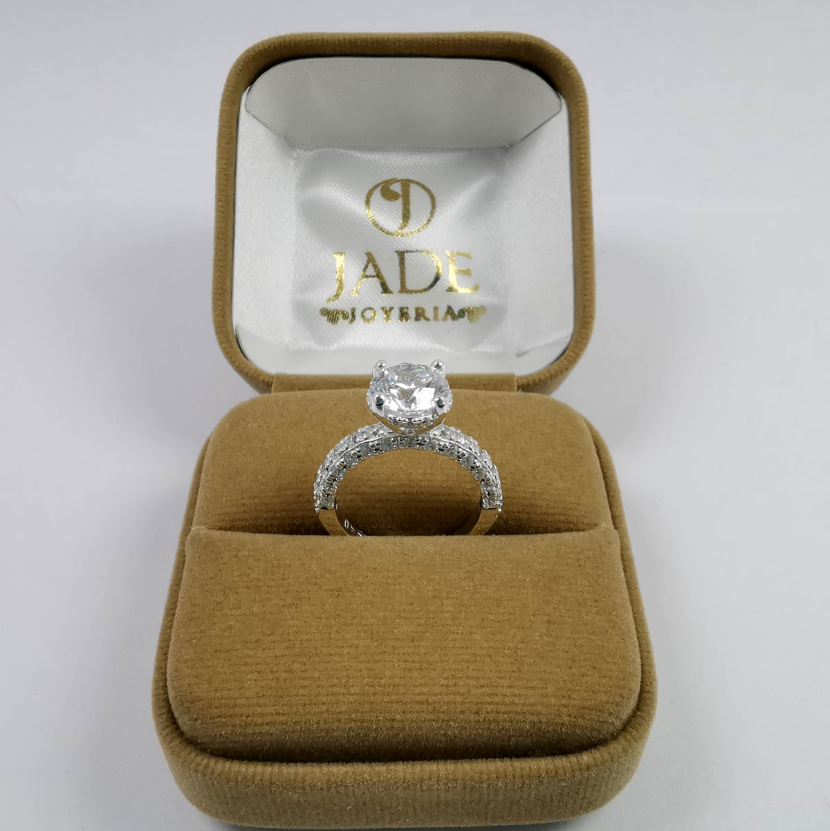 Anillo Monica de Compromiso en Plata