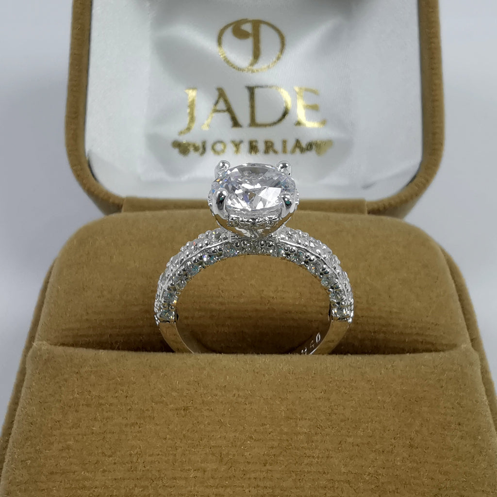 Anillo Monica de Compromiso en Plata