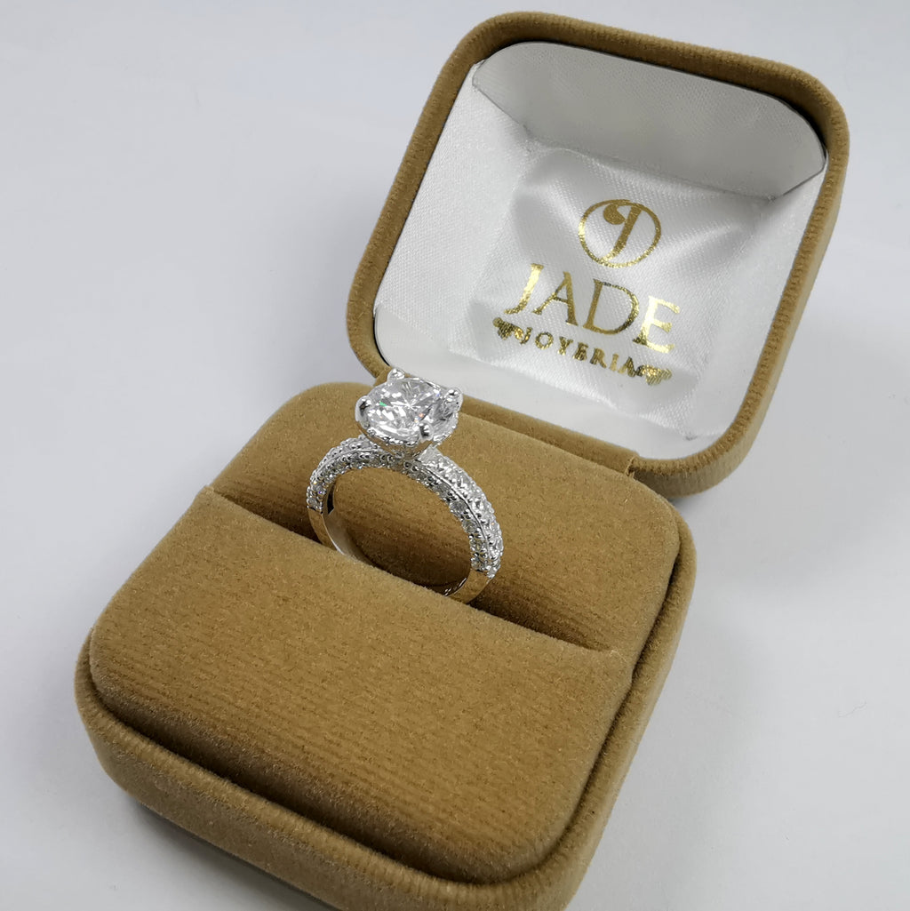 Anillo Monica de Compromiso en Plata