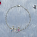 Pulsera padres e hija en plata ley