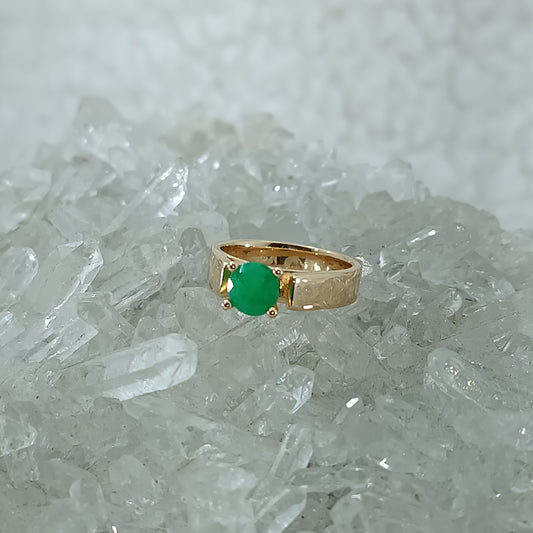 Anillo de Compromiso Esmeralda en oro 18k – Jade18k (vista 2)