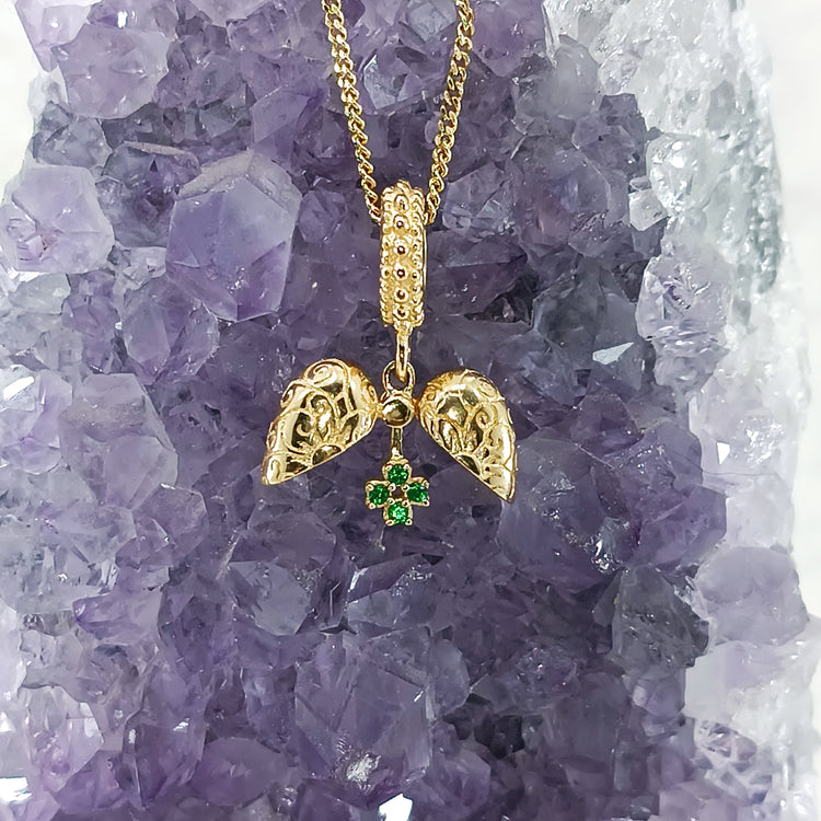 Dije de Corazón abierto en oro 18k – Jade18k (vista 3)