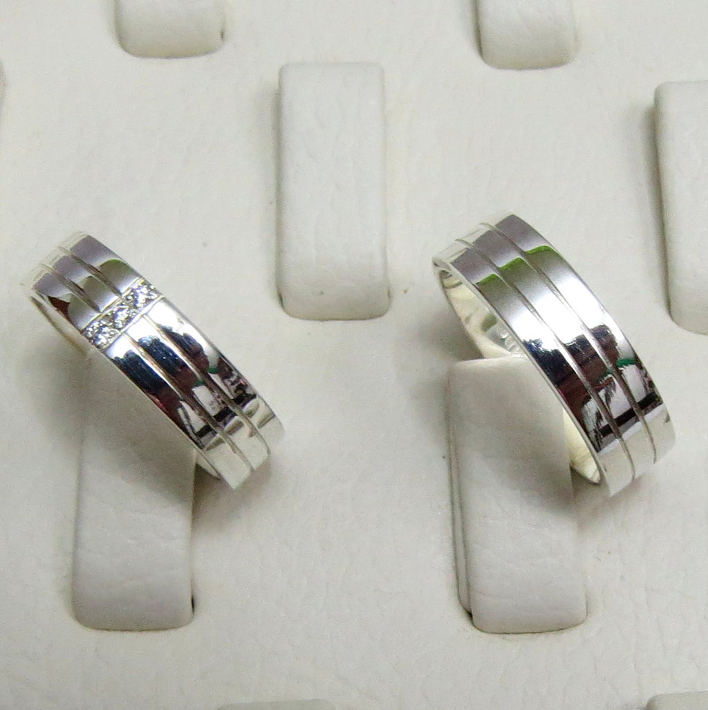 Alianzas AL 025 en Plata Ley con Lineas y Piedras