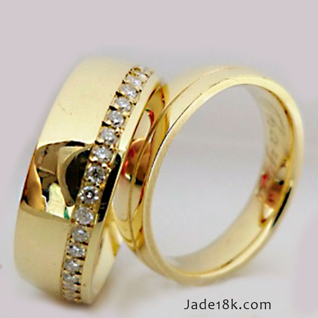 Alianzas aros de boda Contigo Siempre Oro de 18k