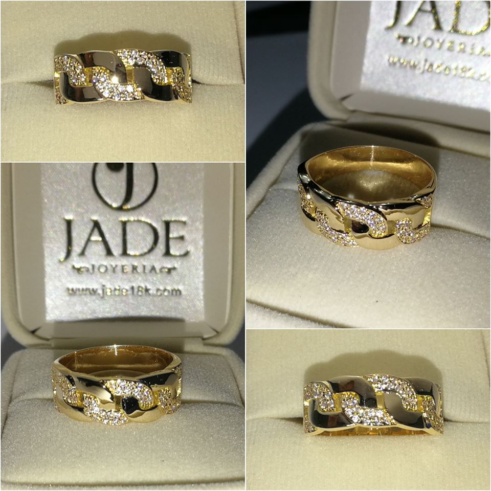 Anillo Cadena de Poder Oro de 18k
