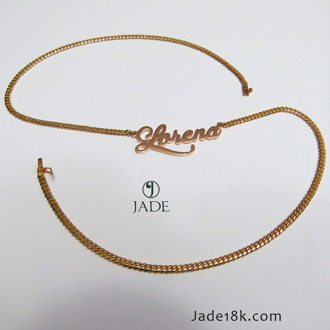 Collar con Nombre Oro de 18k