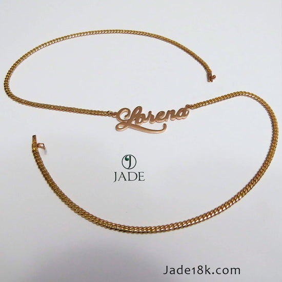 Collar con Nombre Oro 18k – Jade18k
