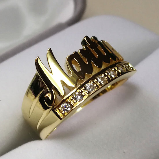 Anillo Nombre Oro 18k – Jade18k