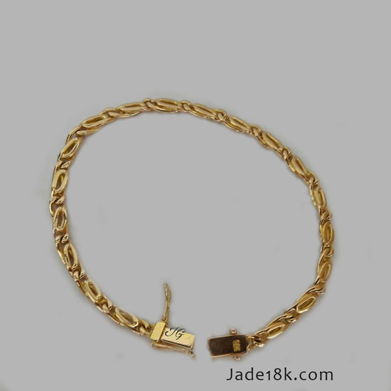 Pulsera mónaco en Oro 18k – Jade18k