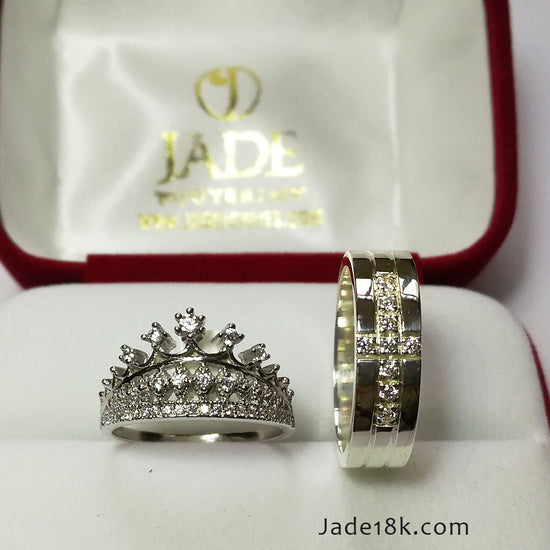 Pack Alianzas de promesa en plata – Jade18k