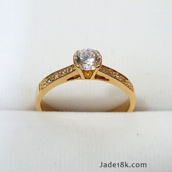 Anillo de Compromiso con Moissanite "Siempre tú" en oro 18k – Jade18k (vista 2)
