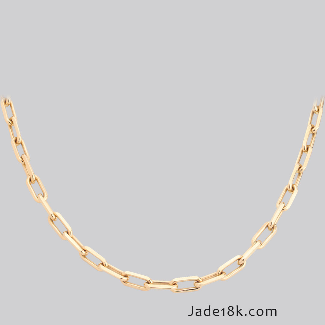 Cadena Eslabon de Varon Oro de 18k