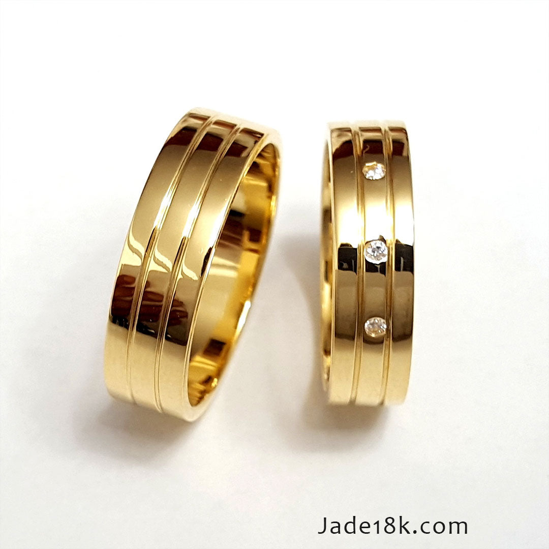 Aros de matrimonio Reyes en oro de 18k