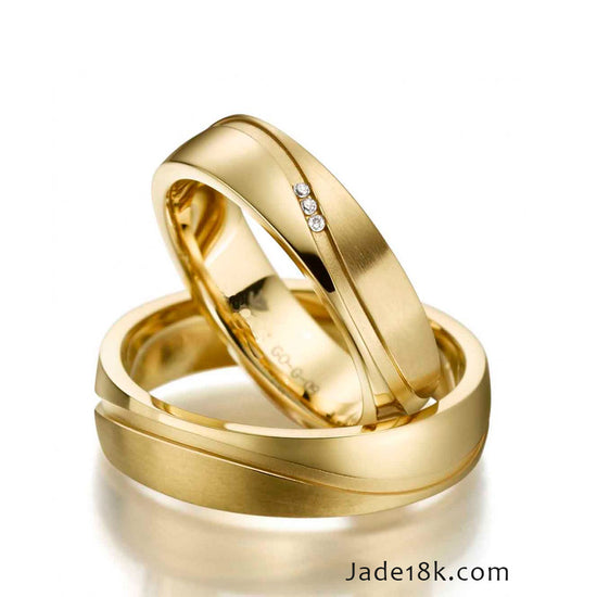 Alianzas aros de boda Eres Mi Camino en oro 18k – Jade18k