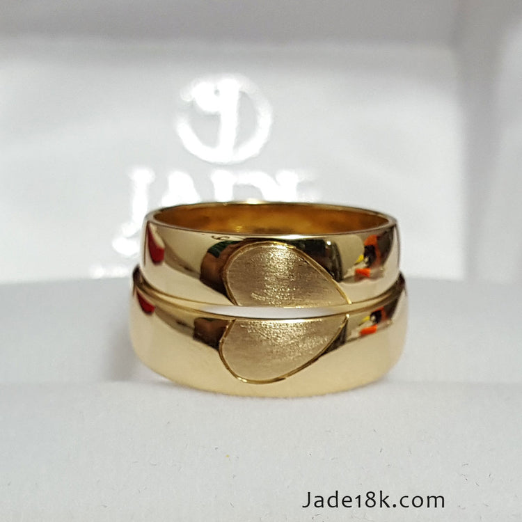 Alianzas aros de boda Corazones Unidos Oro 18k – Jade18k (vista 2)