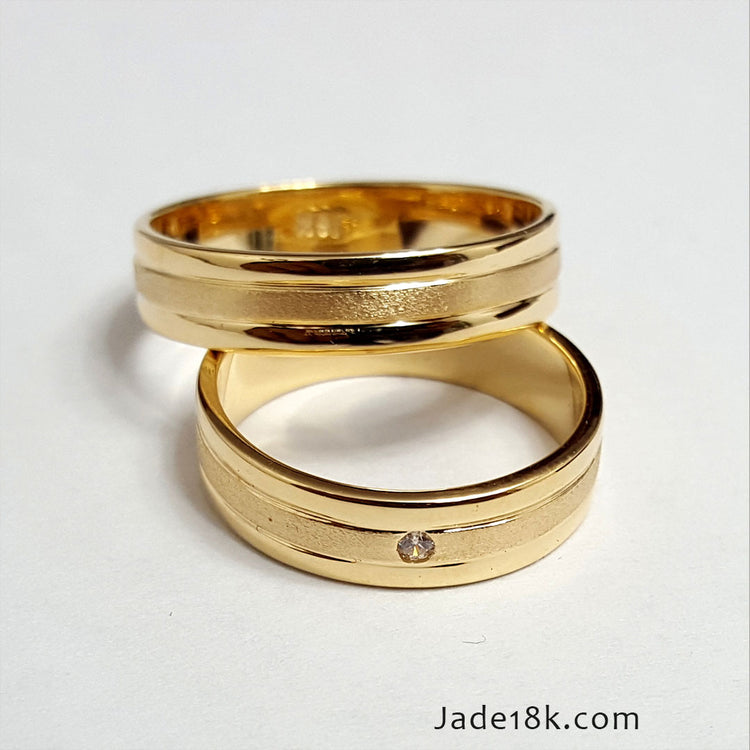 Alianzas aros de boda Eternos en oro 18k – Jade18k