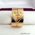 Aros de matrimonio Love en oro de 18k