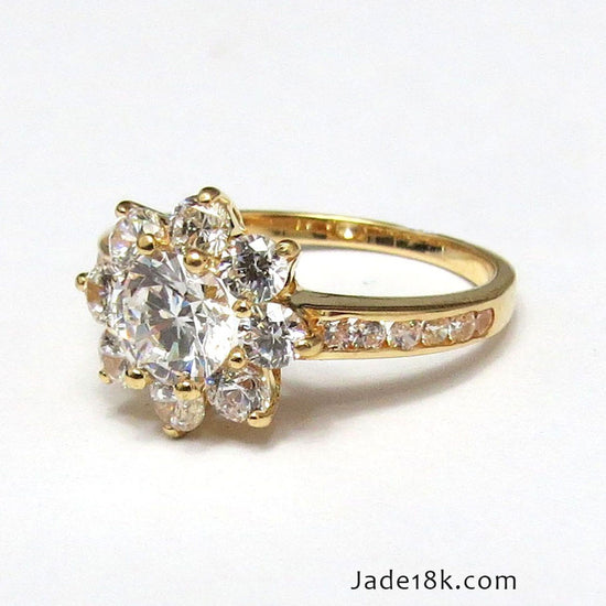 Anillo de Compromiso "Florcita" en oro 18k – Jade18k