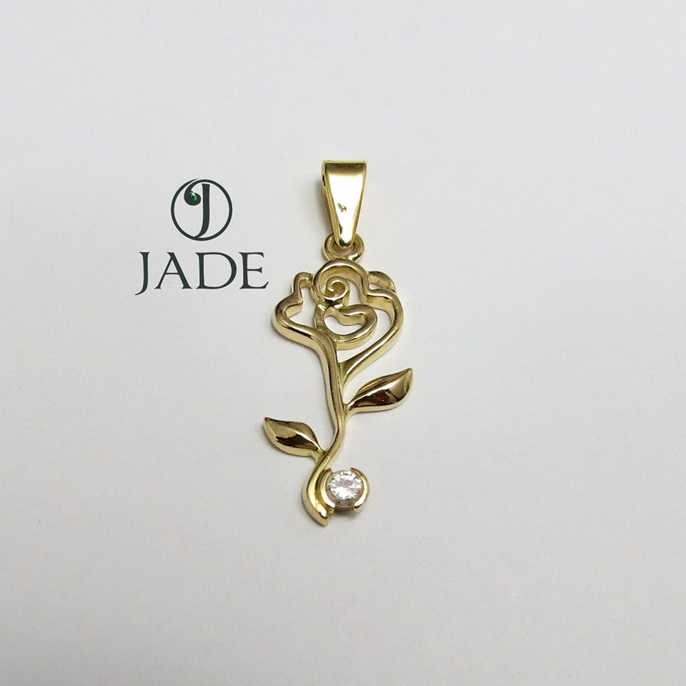 Dije para Dama Rosa Oro 18k
