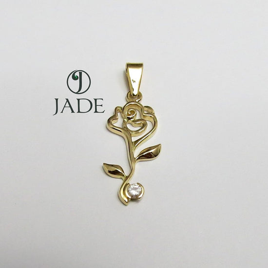 Dije para Dama Rosa Oro 18k – Jade18k