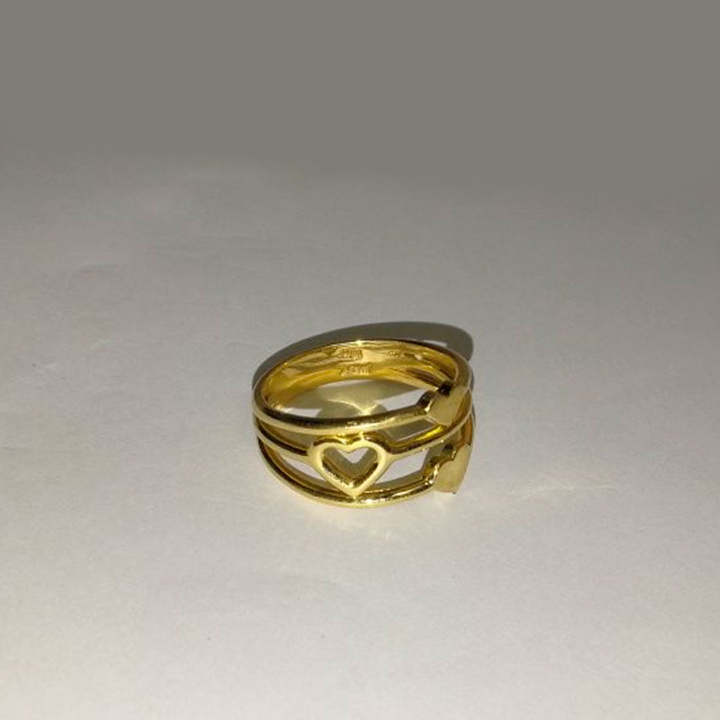 Anillo Tres en uno corazón
