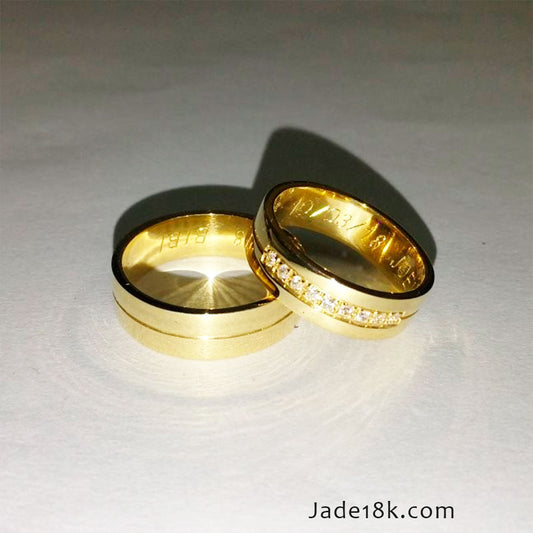 Aros de matrimonio Vamos de la Mano Oro de 18k