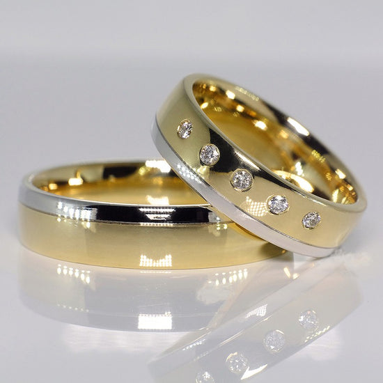 Aros de boda Love you en oro 18k – Jade18k (vista 2)
