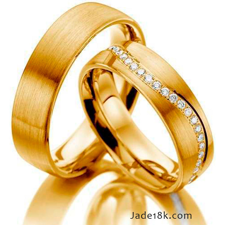 Alianzas aros de boda Perfección Oro 18k – Jade18k (vista 2)