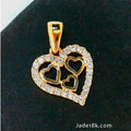 Dije para Dama Corazones Oro 18k