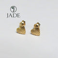 Aretes Corazón Oro 18k
