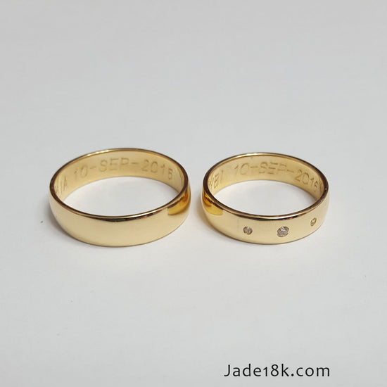 Alianzas aros de boda Clasicas Oro 18k – Jade18k (vista 2)