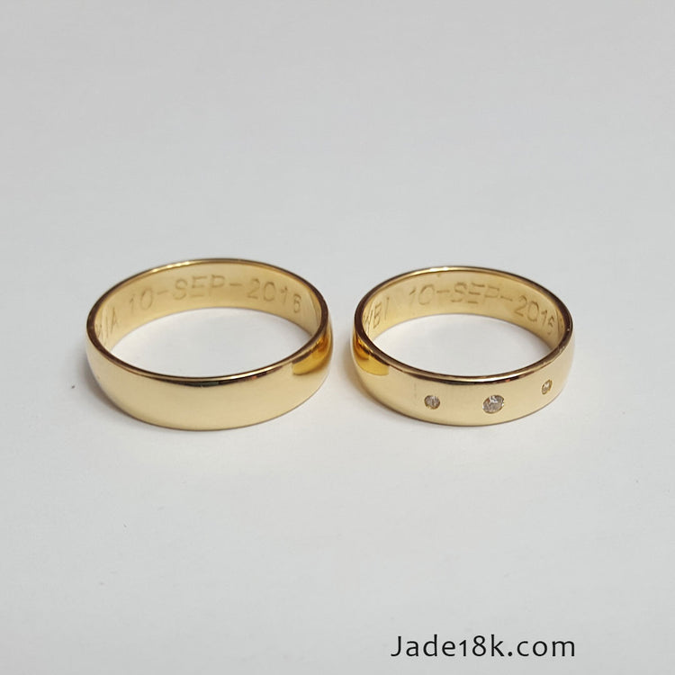 Alianzas aros de boda Clasicas Oro 18k – Jade18k (vista 2)