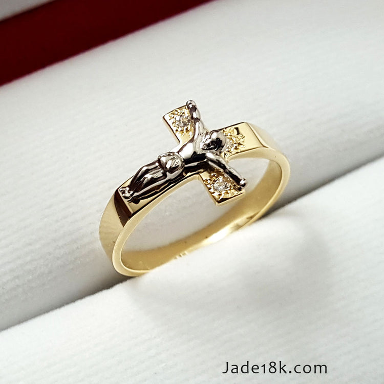 Denario Cruz Oro 18k – Jade18k