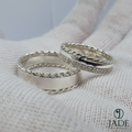 Alianzas trenzadas y con piedras en plata ley