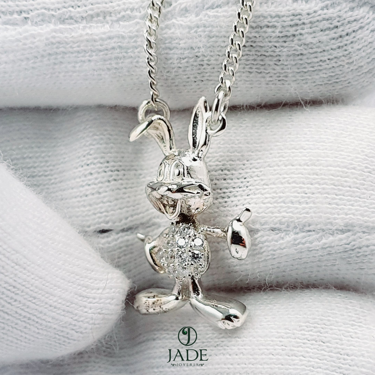 Dije de bugs bunny en plata fina – Jade18k (vista 2)