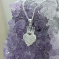 Dije Corazón reinado en plata fina